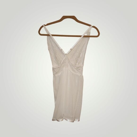 Lace Side & Back Splits Lingerie Dress with Panty 2 Pieces Small - Picture 5 of 8